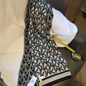Michael Kors Black and White MK Monogram Scarf